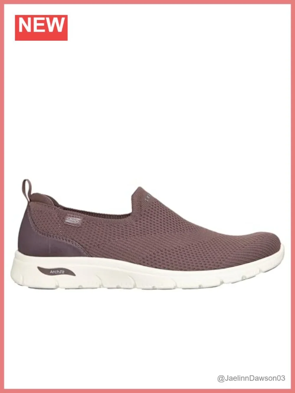 Women's Arch Fit Slip-On Walking Shoes - 4-Way Stretch Knit, Machine Washable